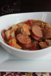 Slow Cooker Sausage & Shrimp Gumbo