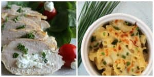 Chive & Garlic Chicken Two Ways: Stuffed Chicken Breast and Creamy Pasta Bake