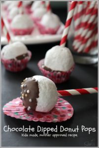 Chocolate Dipped Donut Pops