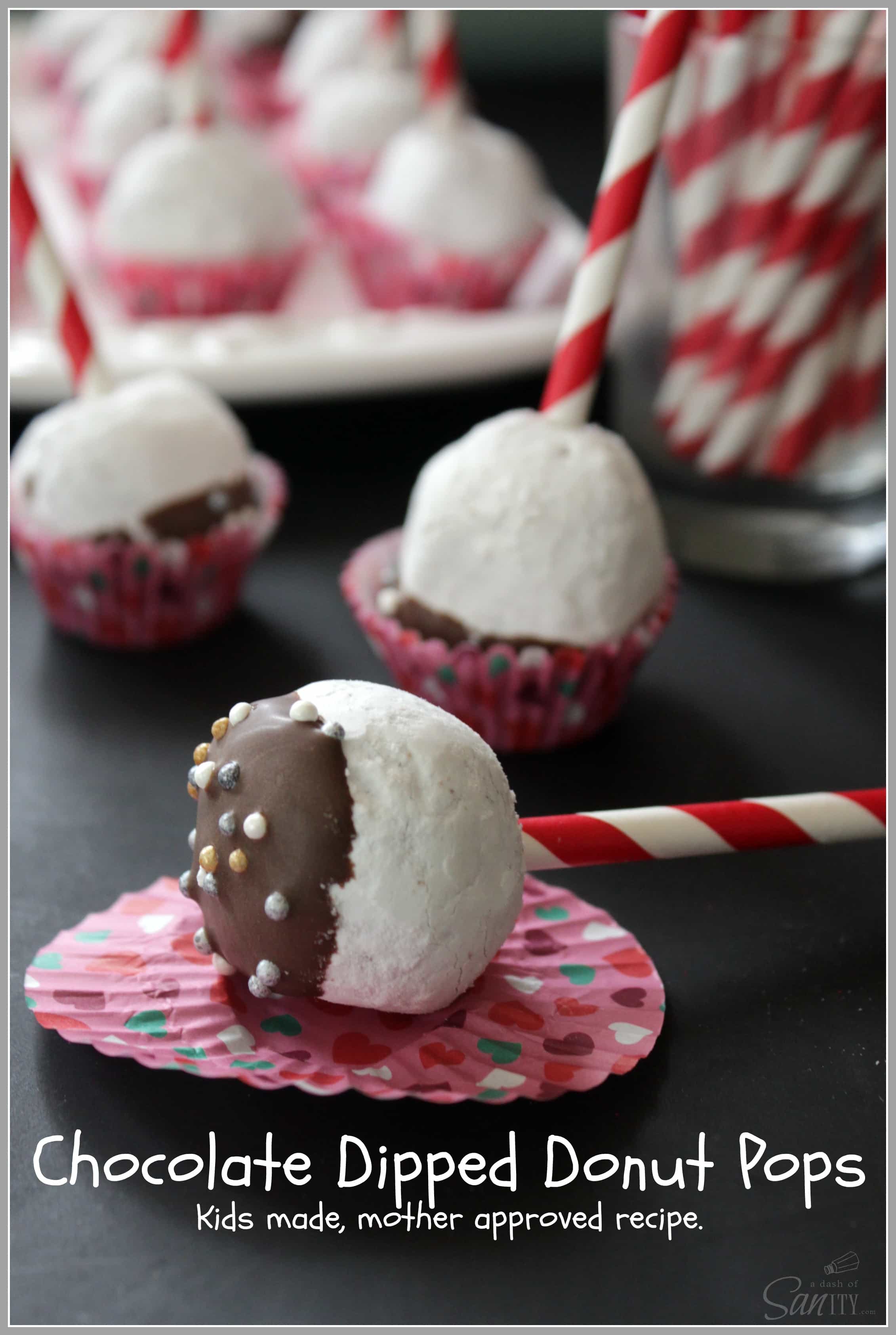 Chocolate Dipped Donut Pops
