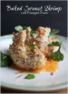Baked Coconut Shrimp with Pineapple Puree