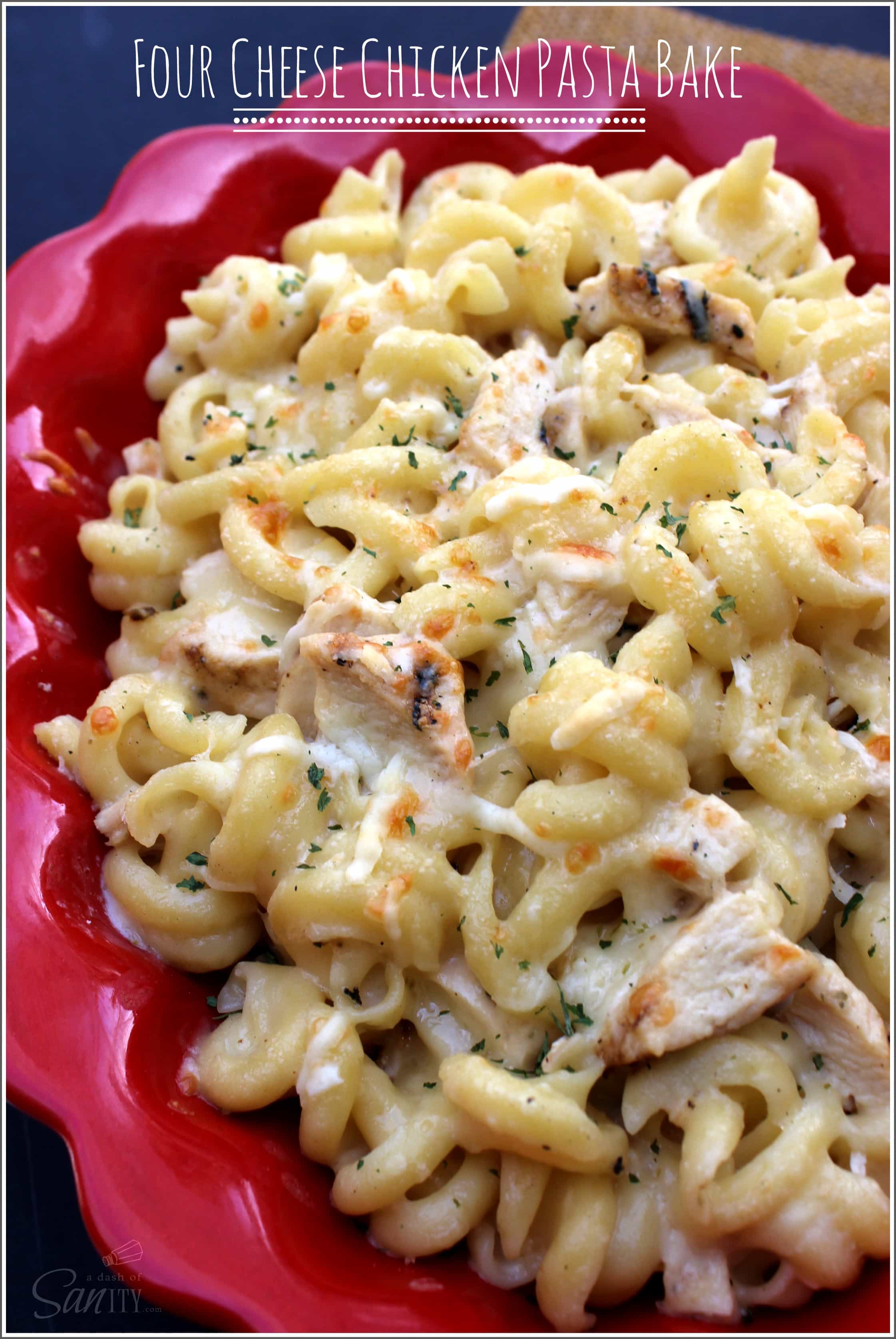 Four Cheese Chicken Pasta Bake