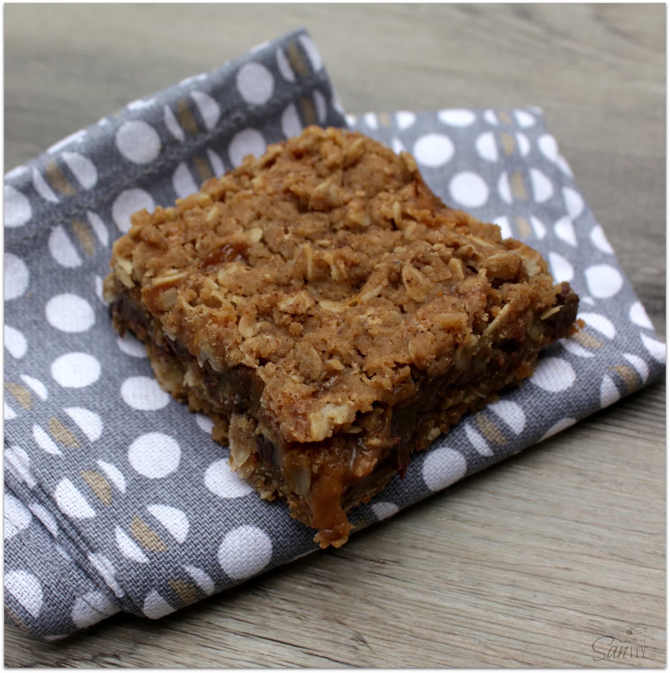 These Brown Butter Carmelitas are a brown butter oatmeal cookie bar with a smooth and creamy chocolate caramel center. A treat you just can't resist. Brown Butter Carmelitas