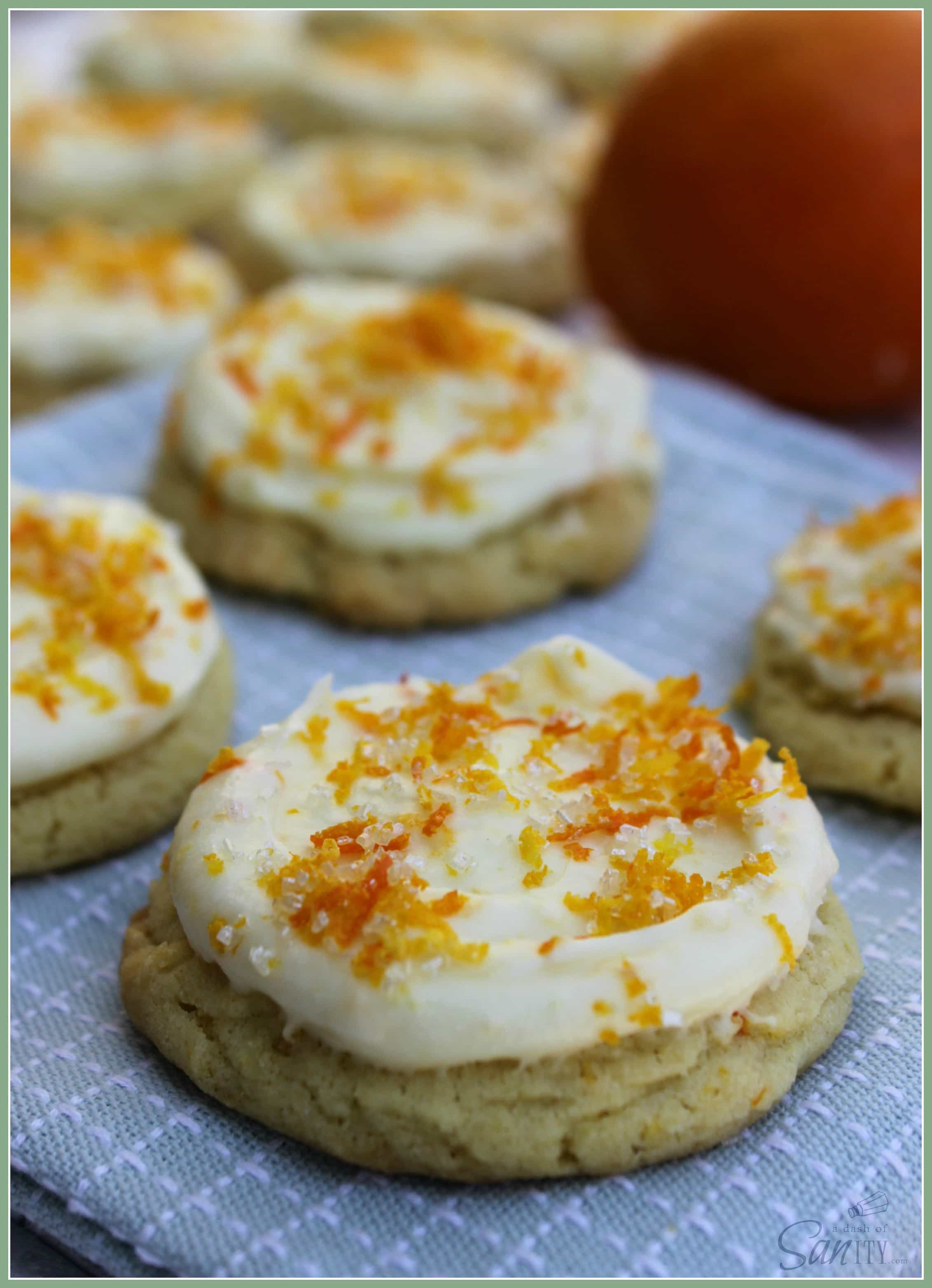 Orange Sugar Cookies with Orange Creamsicle Frosting are a refreshing twist on your average sugar cookie. They will be your new spring and summer favorite.
