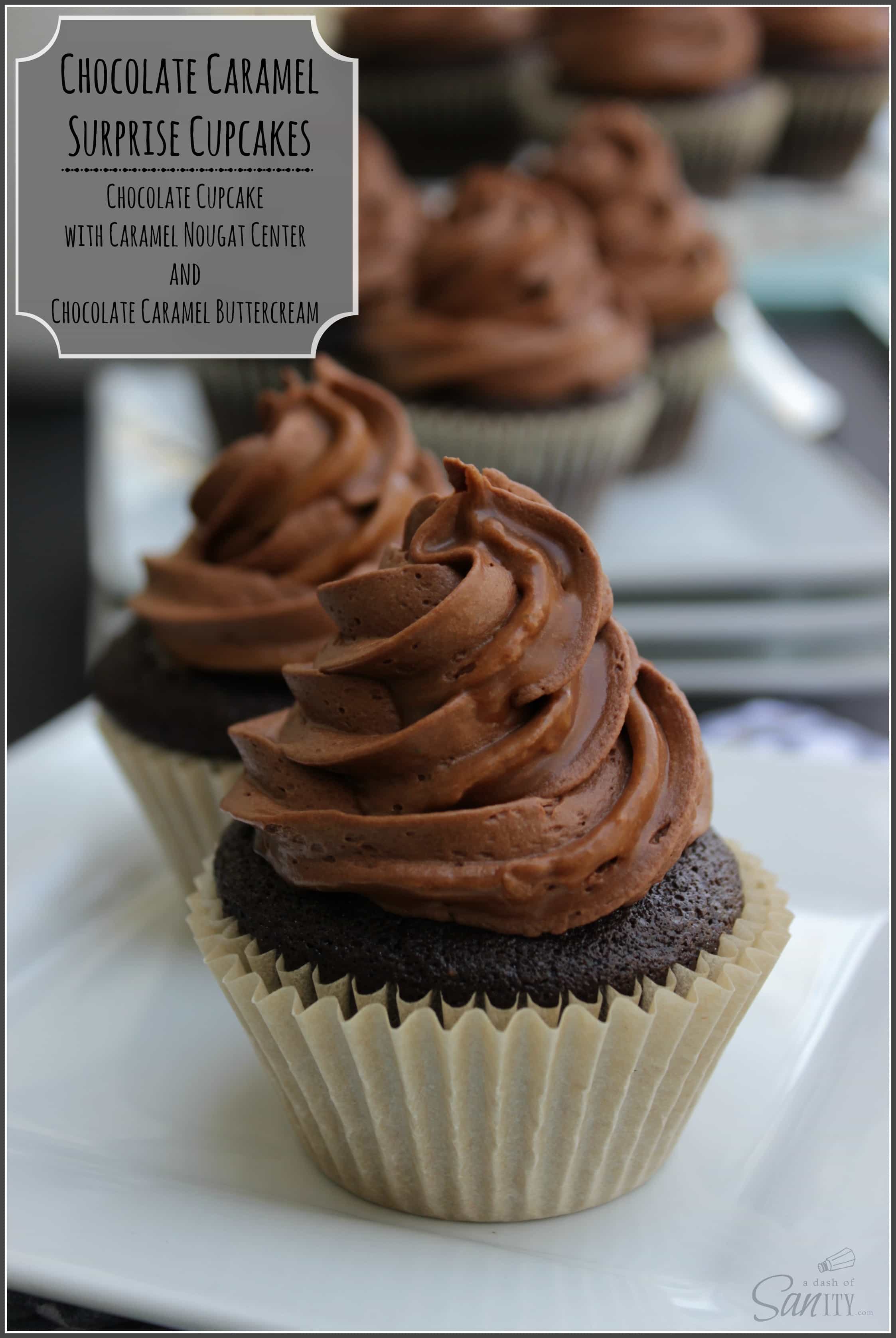 Chocolate Caramel Surprise Cupcakes