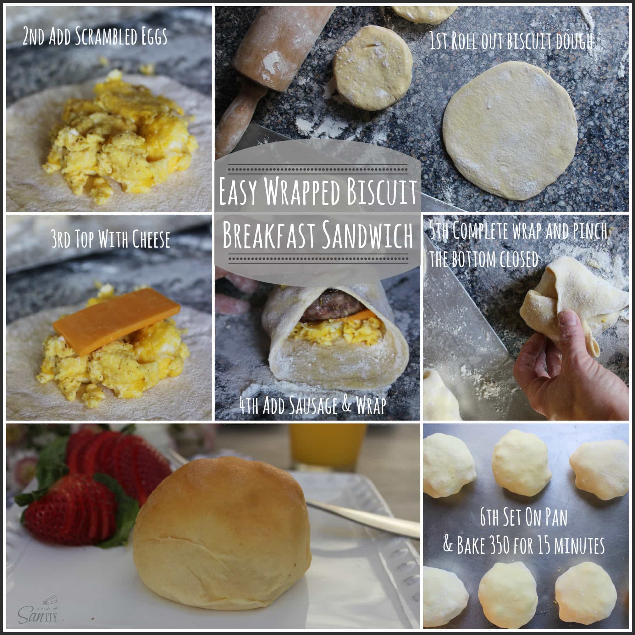 Easy Wrapped Biscuit Breakfast Sandwich