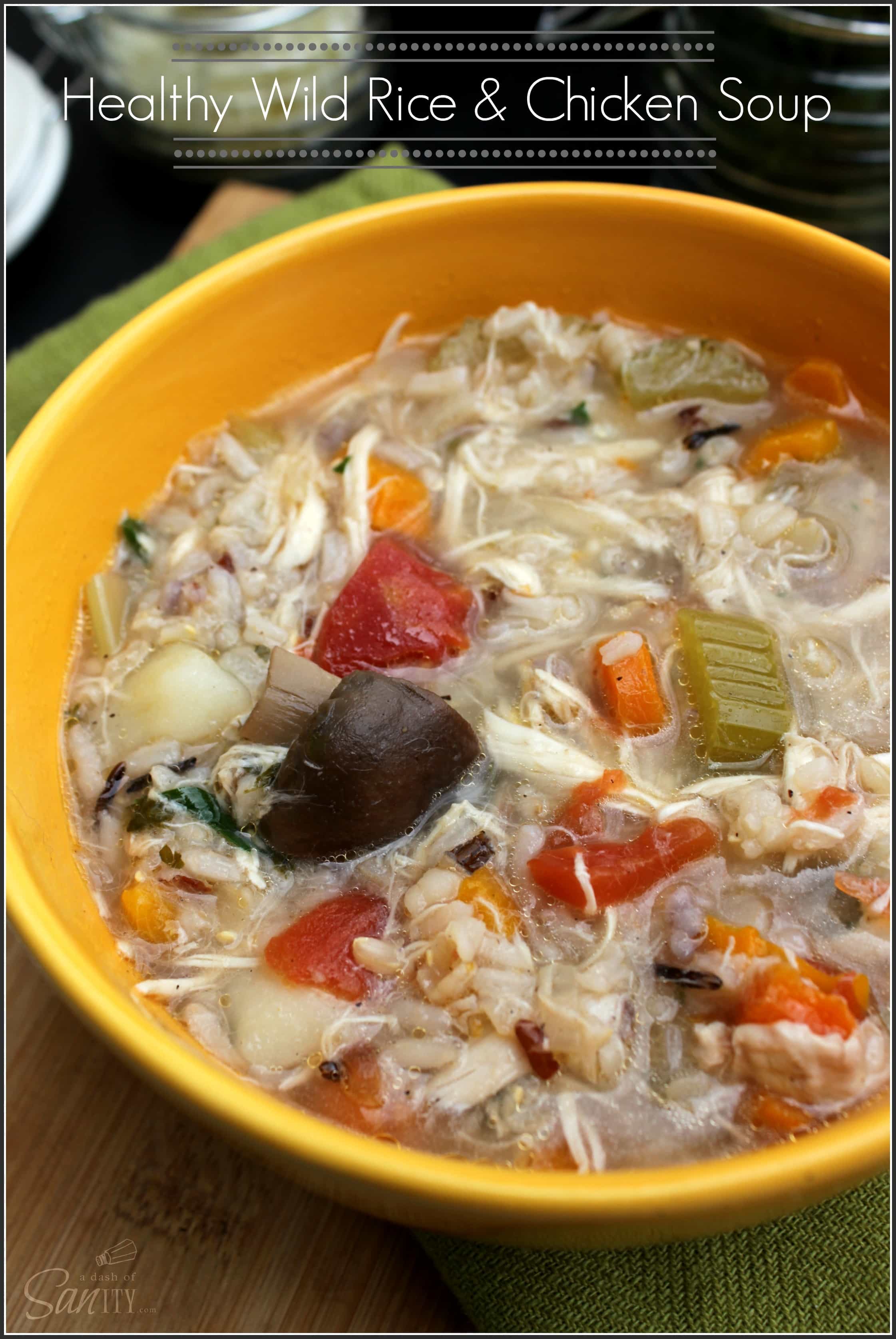 Healthy Wild Rice & Chicken Soup