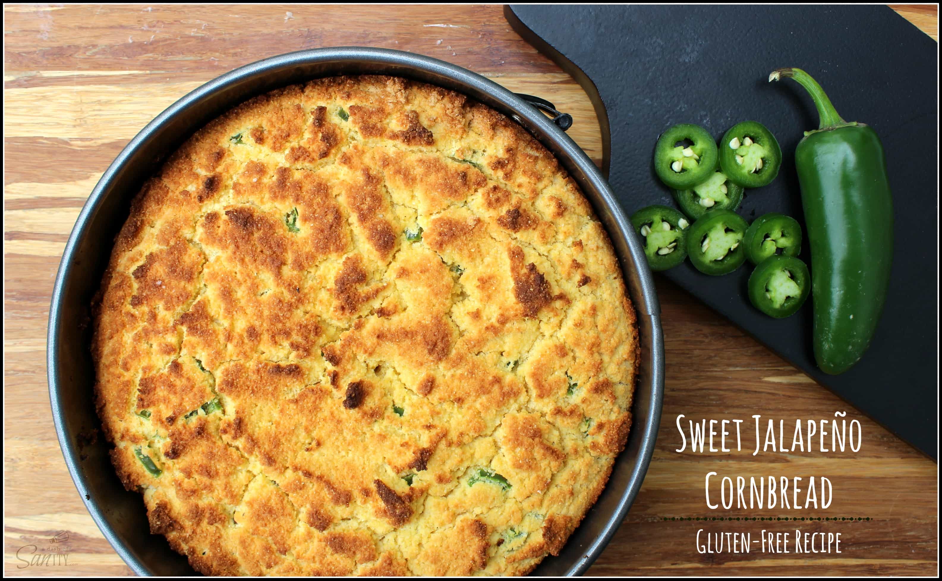 Gluten-Free Sweet Jalapeño Cornbread made with coconut flour and fresh jalapeno is a sweet bread with a hint of spice that everyone will enjoy. Sweet Jalapeño Cornbread a Gluten-Free Recipe