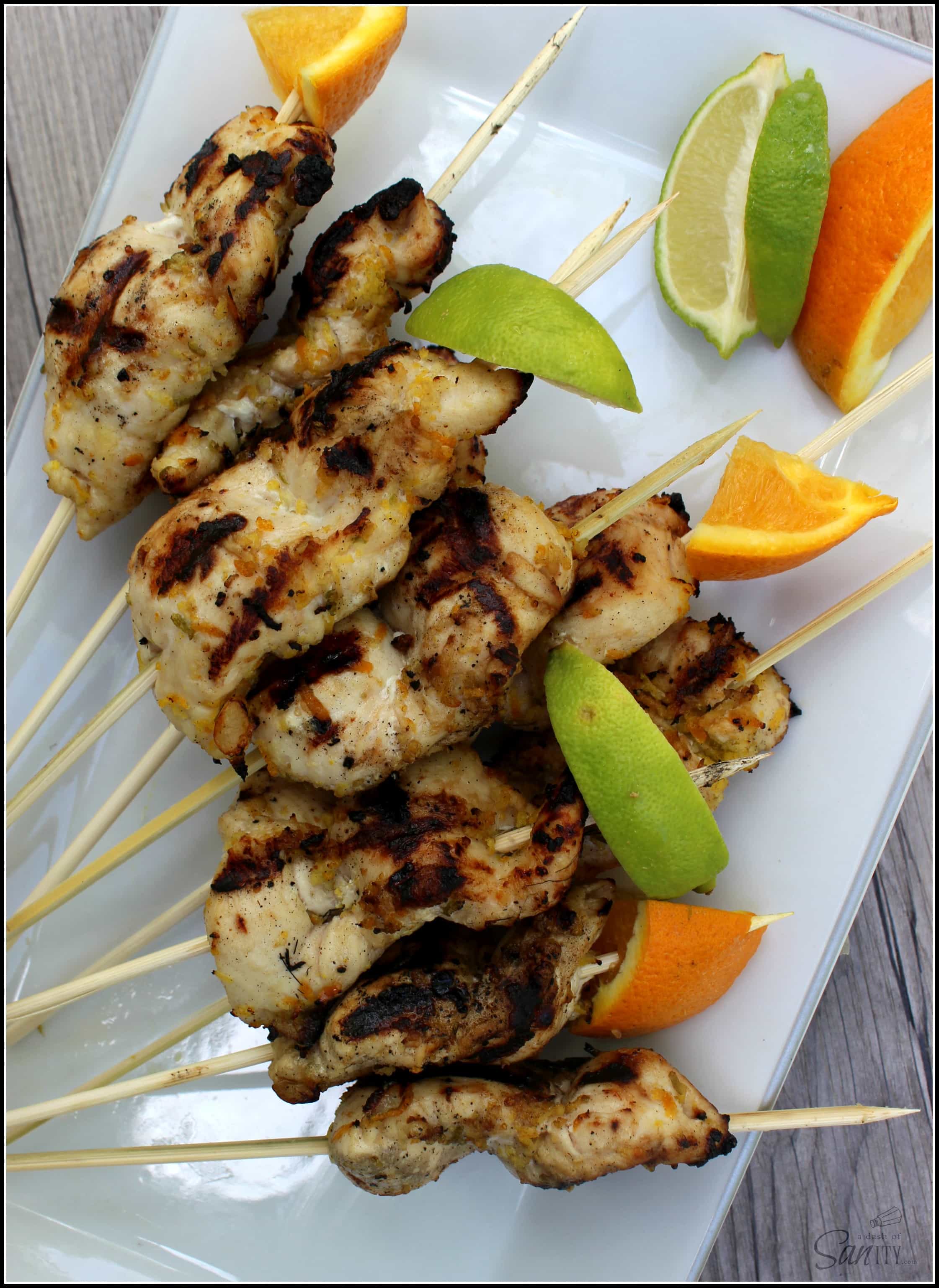 Grilled Citrus Chicken Kabobs 