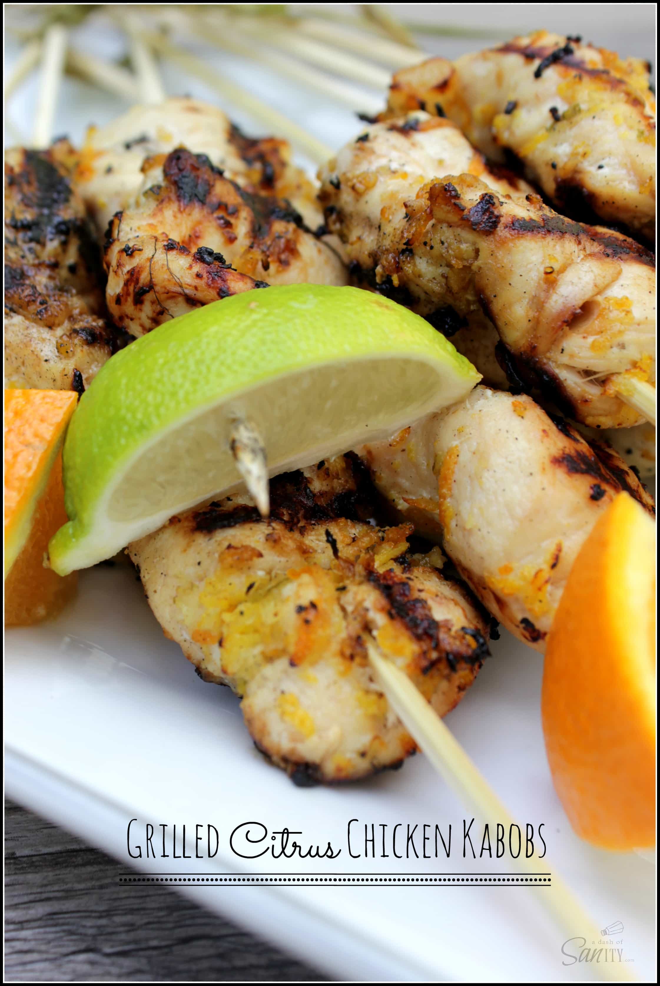 Grilled Citrus Chicken Kabobs | a grill season must have