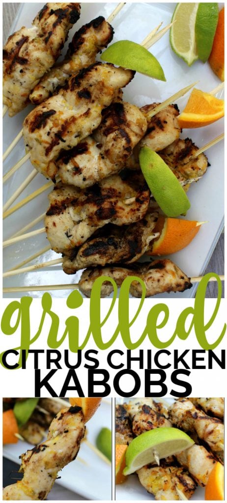 Grilled Citrus Chicken Kabobs pinterest image