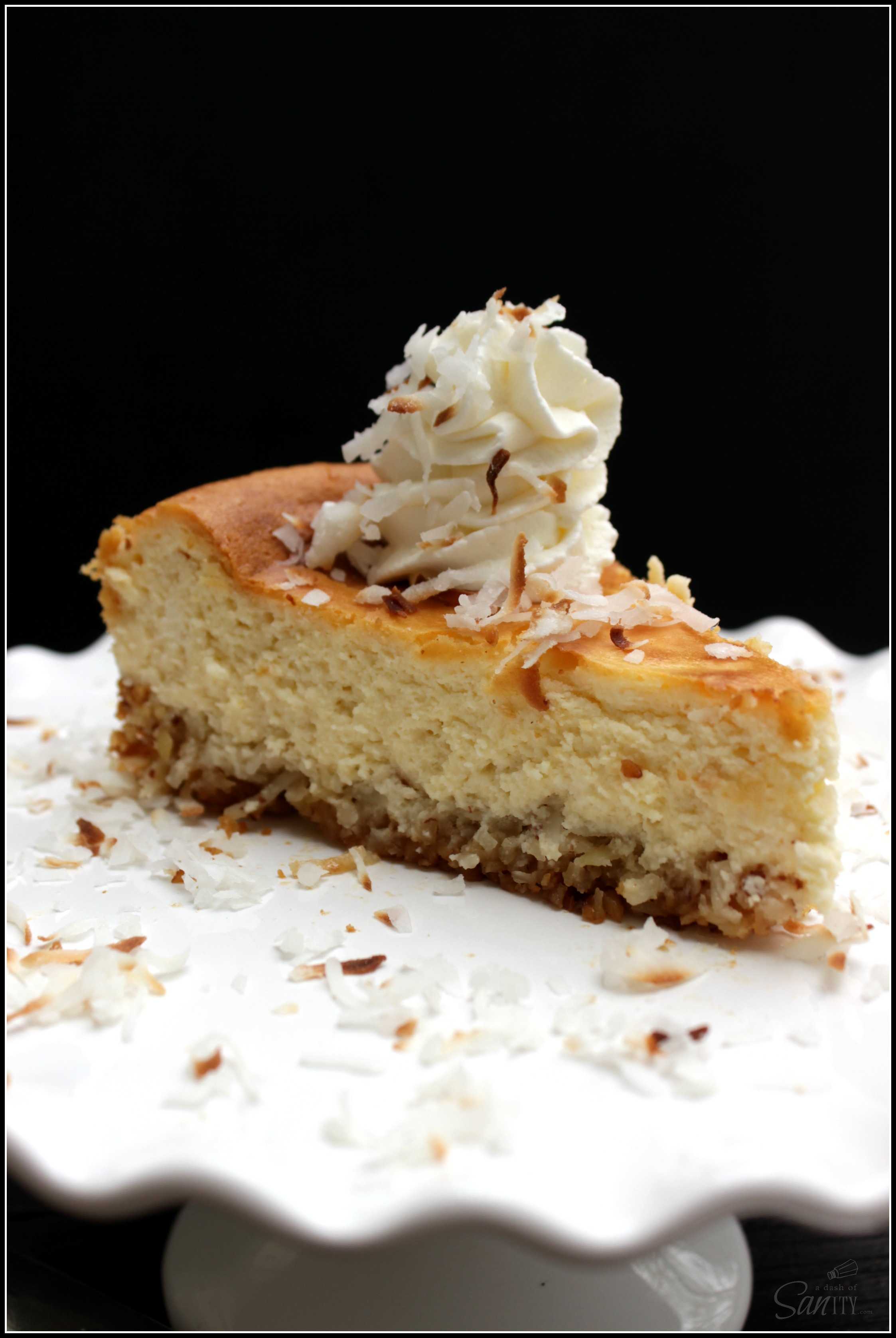 Coconut Cheesecake with Coconut Almond Crust is a creamy gluten free dessert. This unique crust offers a touch of sweetness with the coconut and almonds. Coconut Cheesecake with Coconut Almond Crust is a creamy gluten free dessert. This unique crust offers a touch of sweetness with the coconut and almonds.