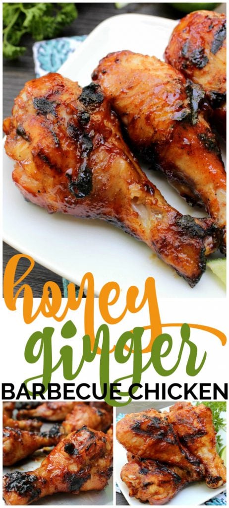 Honey Ginger Barbecue Chicken pinterest image
