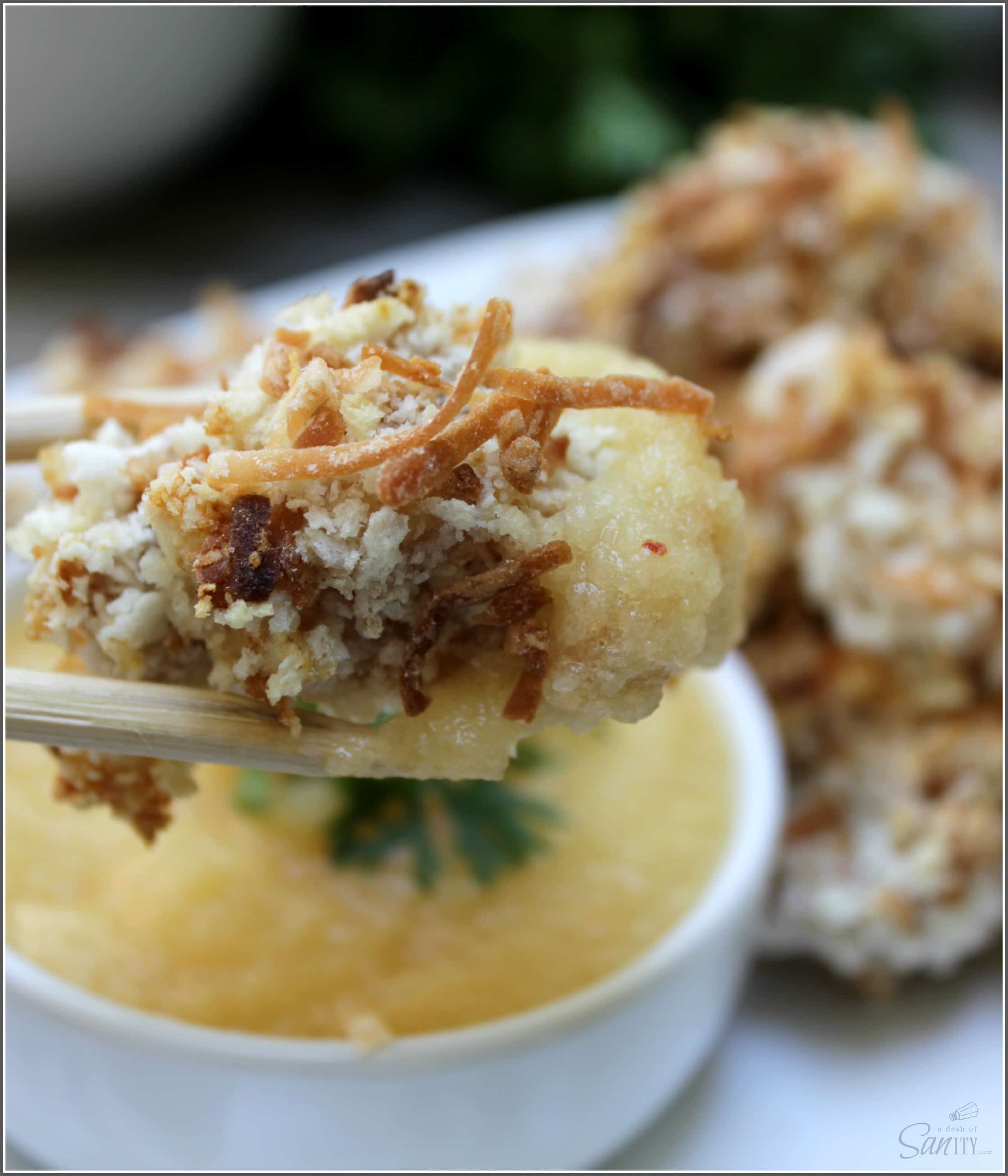This Healthy Baked Coconut Chicken with Sweet Chili Pineapple Sauce is incredibly tasty and is just as irresistible as the fried version.