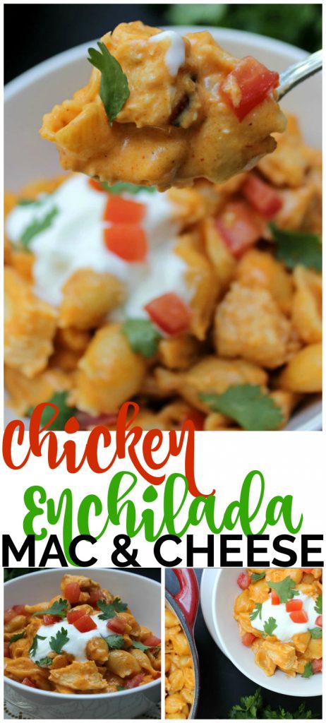 Chicken Enchilada Mac & Cheese pinterest image