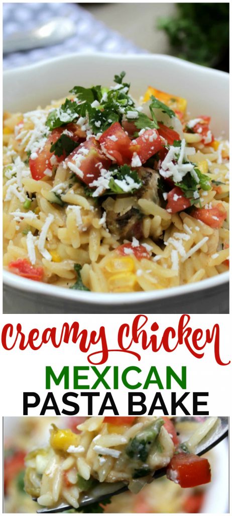 Creamy Chicken Mexican Pasta Bake pinterest image
