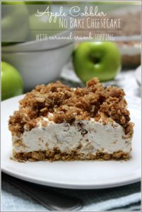 Apple Cobbler No Bake Cheesecake
