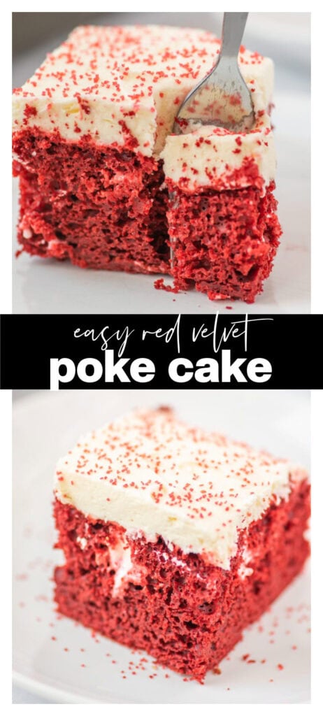 poke cake collage image