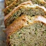 slices up close shot of zucchini bread