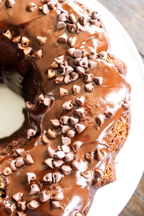overhead shot pumpkin cake