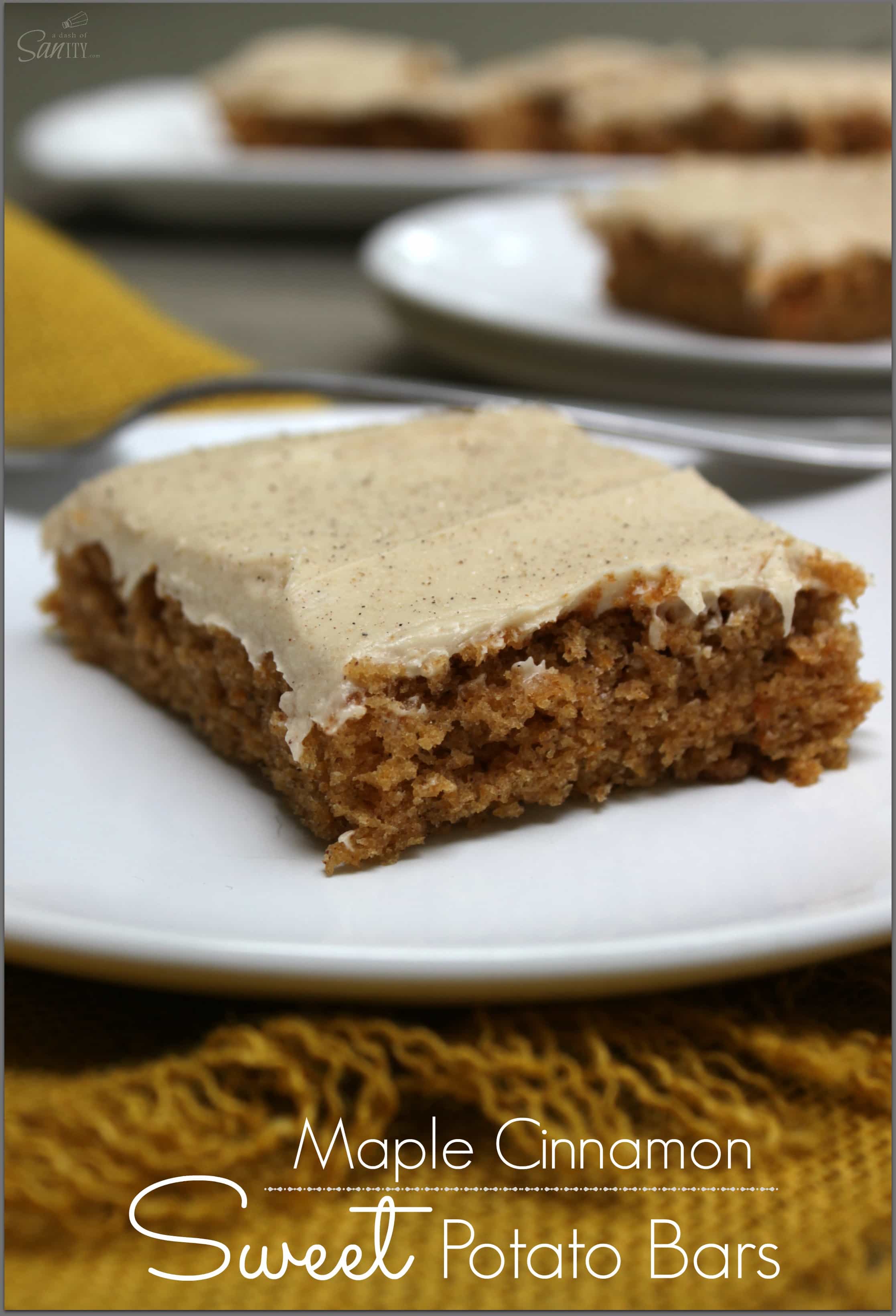 Maple Cinnamon Sweet Potato Bars