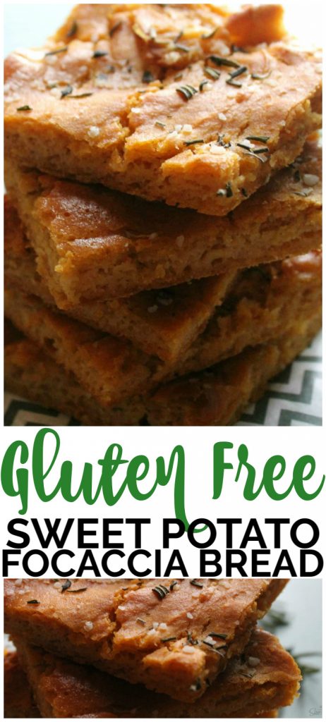 Gluten Free Sweet Potato Focaccia Bread pinterest image