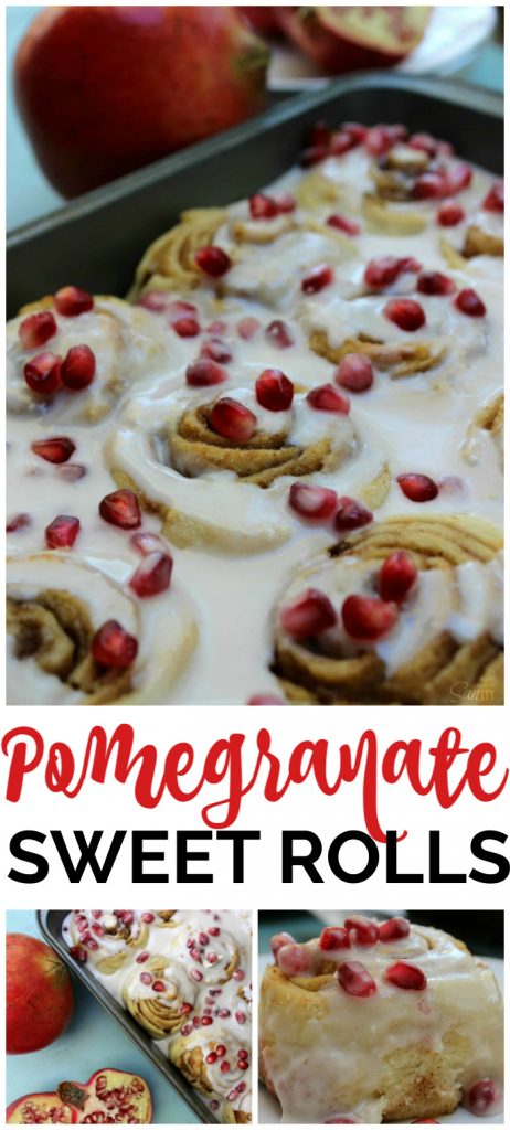 Pomegranate Sweet Rolls pinterest image