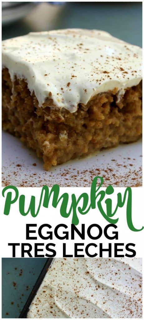 Pumpkin Eggnog Tres Leches pinterest image