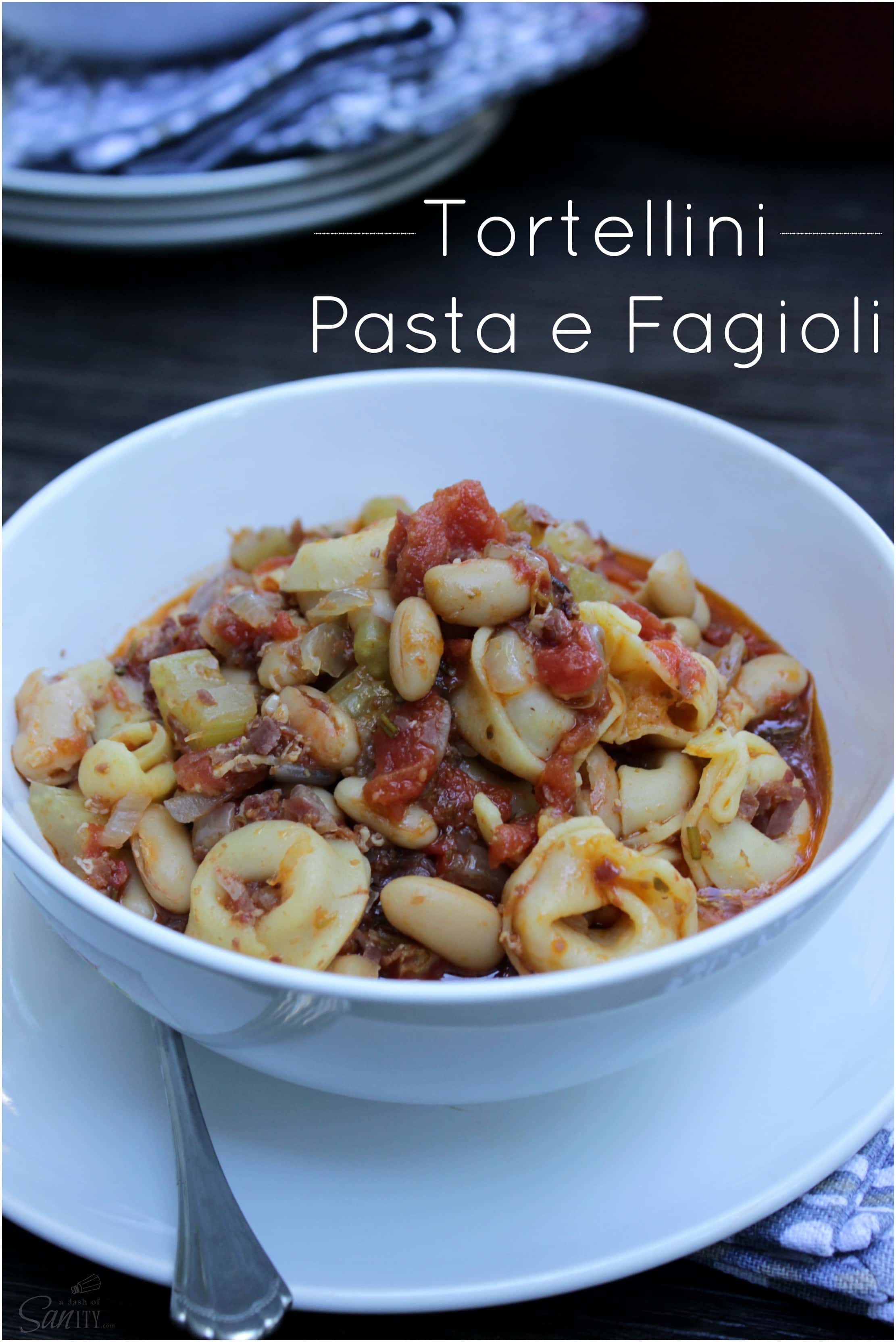 Tortellini Pasta e Fagioli is a hearty rendition of the traditional Italian soup, known for its "pasta and beans". It is so flavorful, yet easy to prepare. Tortellini Pasta e Fagioli
