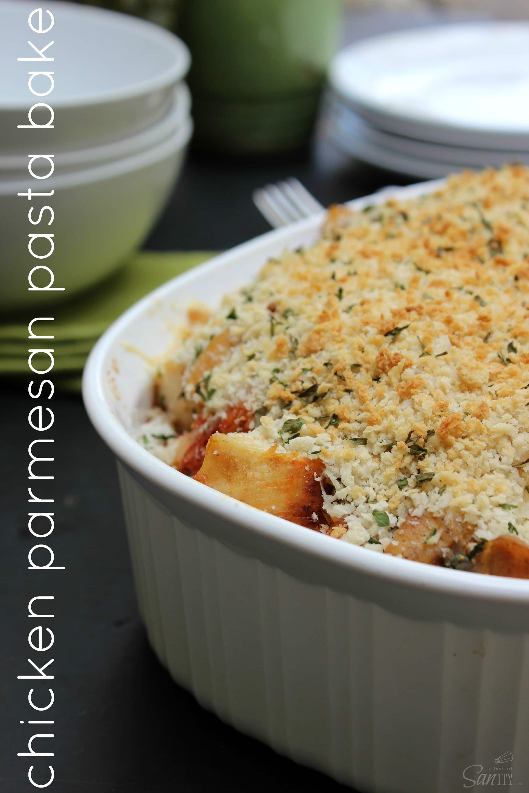 Chicken Parmesan Pasta Bake