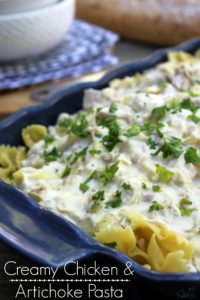 Creamy Chicken & Artichoke Pasta