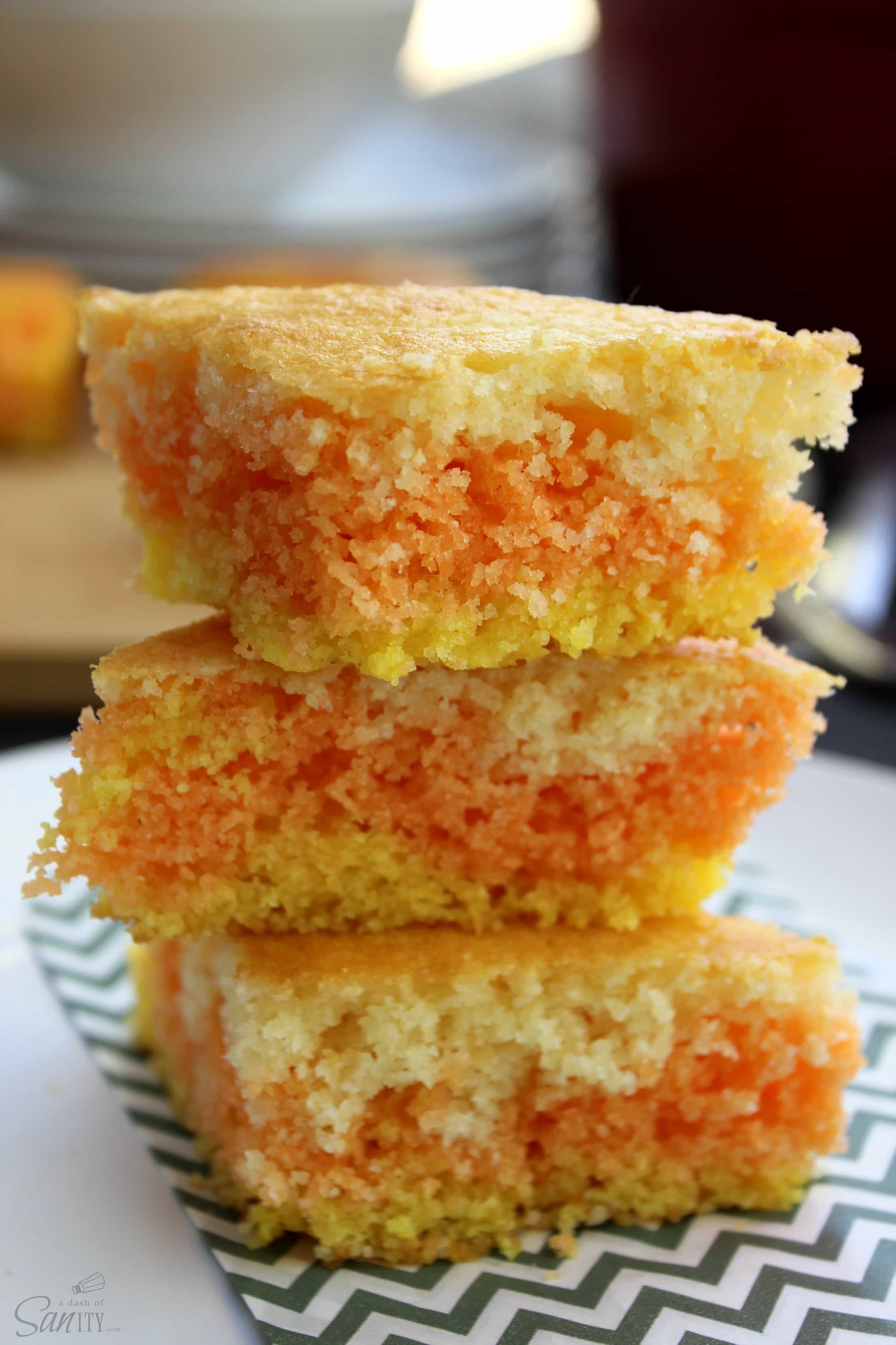 This sweet Halloween Cornbread is so fun and festive! It makes a great addition to your Halloween party or any even any fall spread.