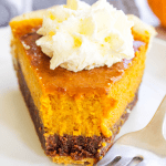 PUMPKIN FUDGE PIE - Rich and decadent this twist elevates the traditional pumpkin pie to a whole new level of devourment.
