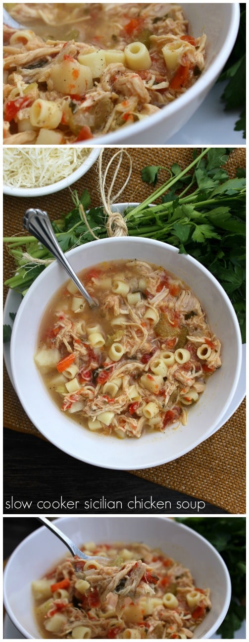 Slow Cooker Sicilian Chicken Soup