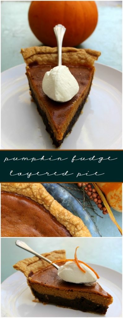 PUMPKIN FUDGE PIE - Rich and decadent this twist elevates the traditional pumpkin pie to a whole new level of devourment. 