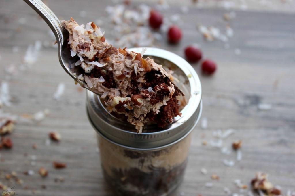 These No Bake German Chocolate Cheesecakes are amazingly delicious, easy to make, and will bring your friends & family a whole lot of cheer. No Bake German Chocolate Cheesecake - bite