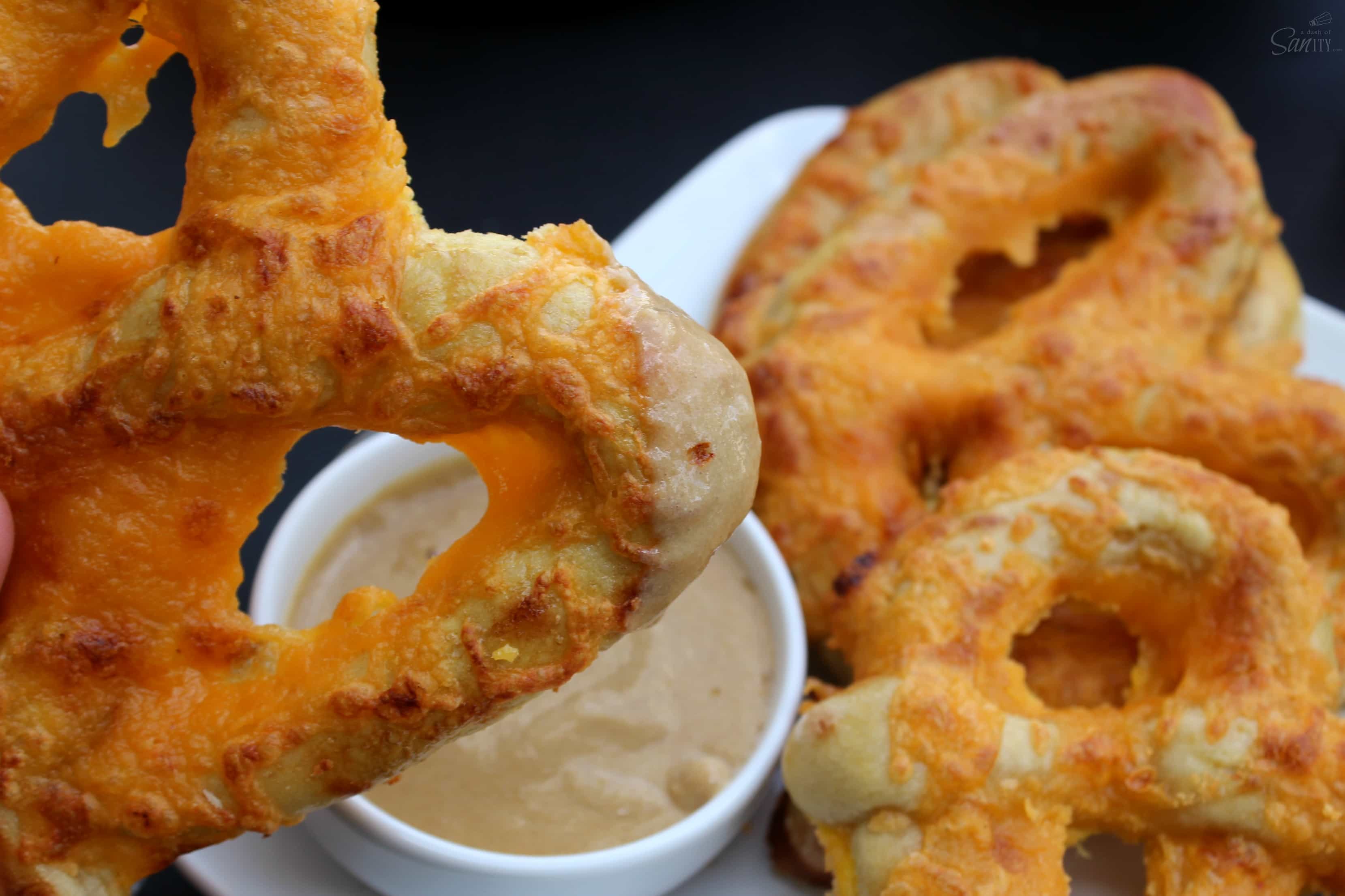 Try these Spicy Cheddar Pretzels, dipped in a homemade Spicy Mustard made with Dr. Pepper. This will be a game-day favorite for everyone.