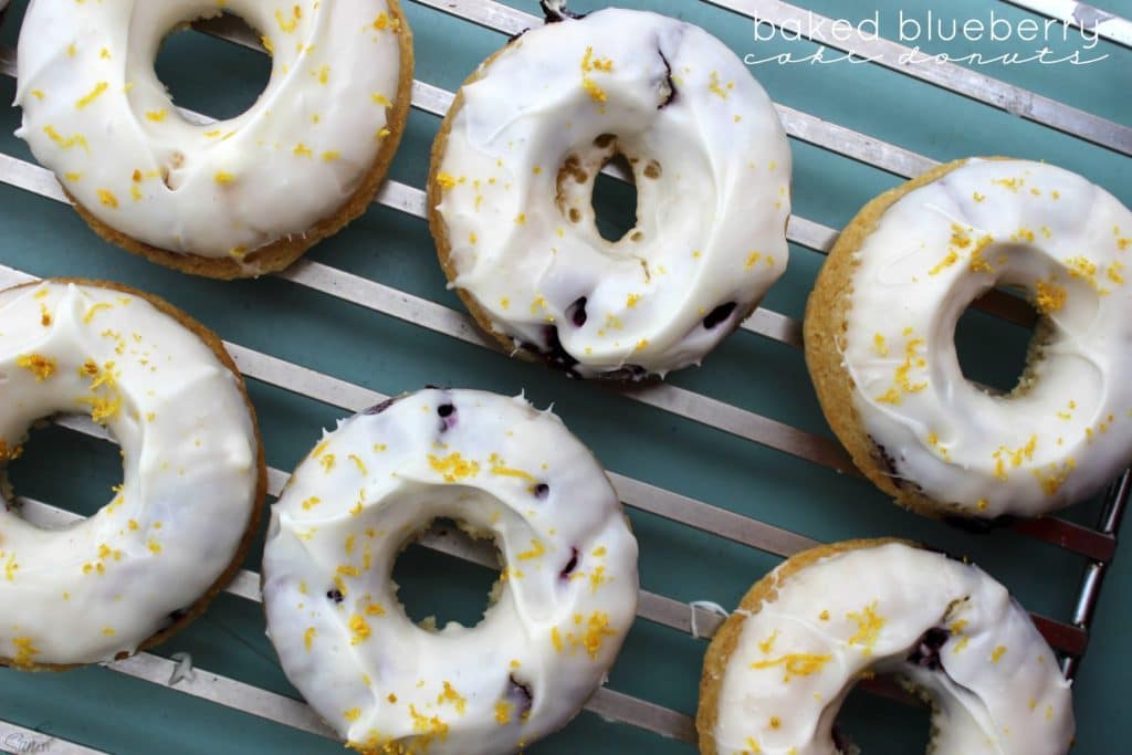 Baked Blueberry Cake Donuts view