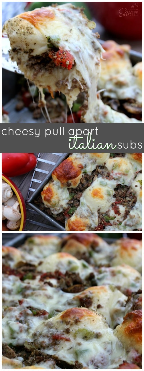 Cheesy Pull Apart Italian Subs
