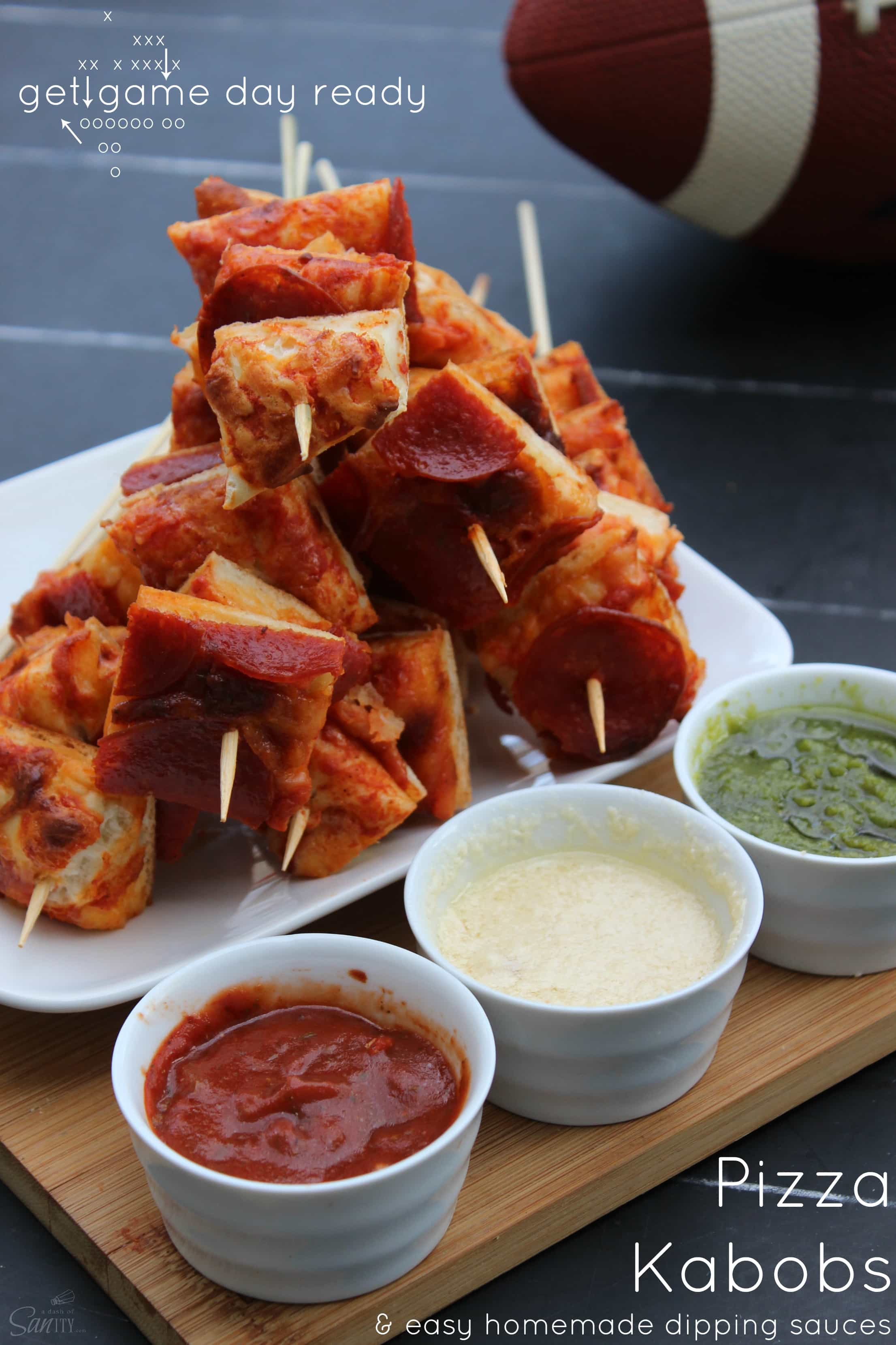 Pizza Kabobs 3 easy homemade dipping sauces
