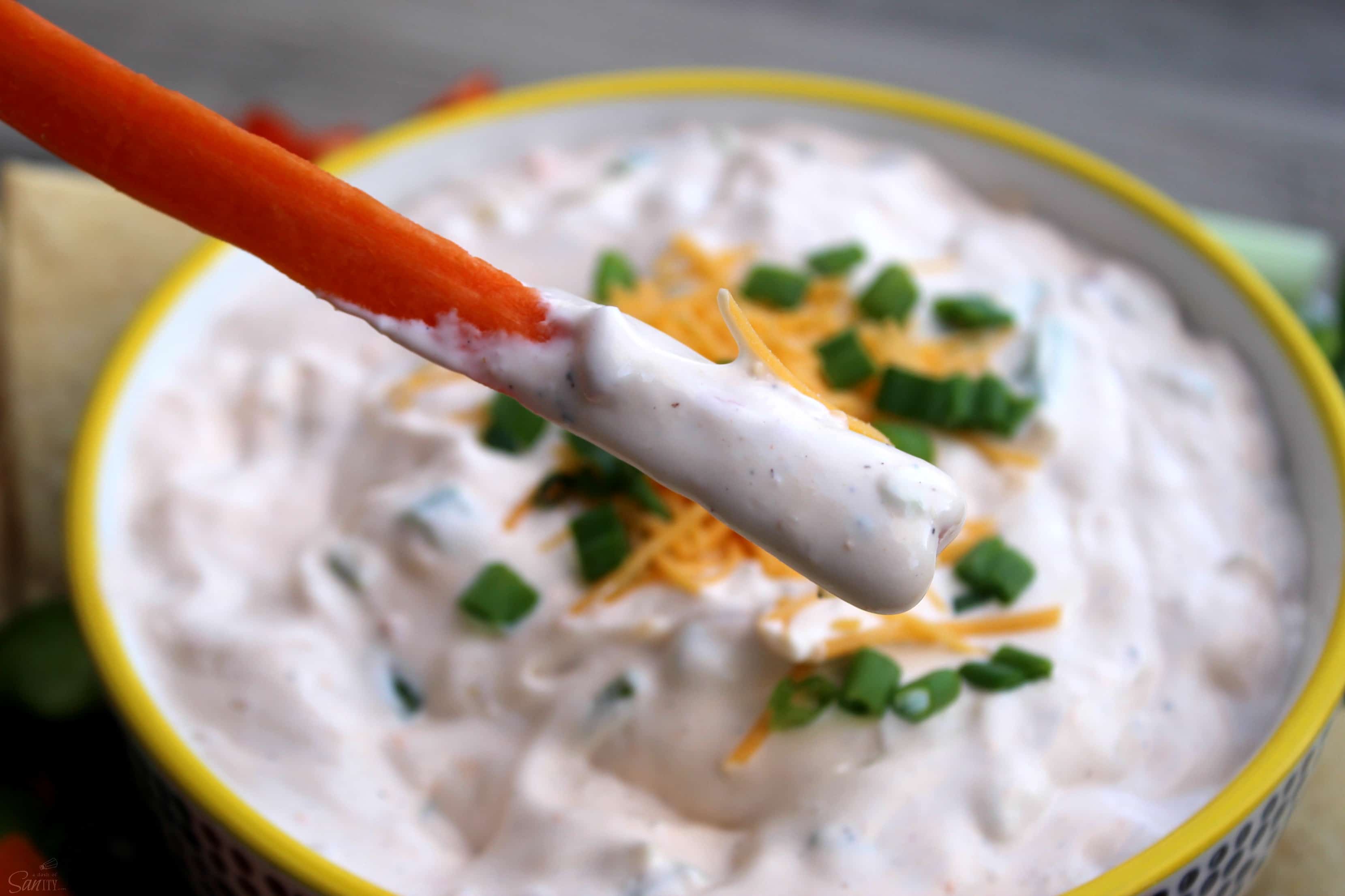 This St. Louis Veggie Dip is the best veggie dip I have ever had. Sorry ranch, move on over! So easy to prepare and delicious with veggies or crackers.