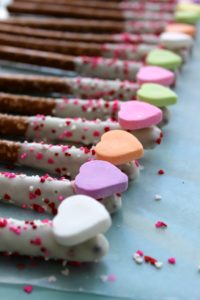 Cupid’s Arrow Pretzel Rods