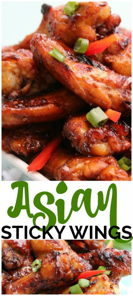 Asian Sticky Wings pinterest image
