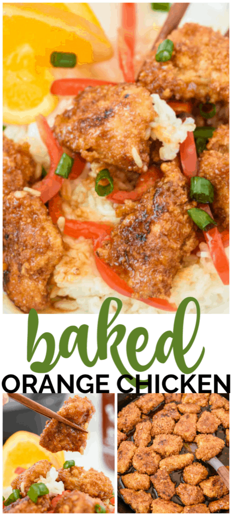 Baked Orange Chicken long pin