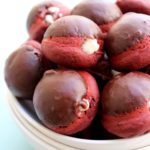 Baked Red Velvet Cake Donuts Holes pin