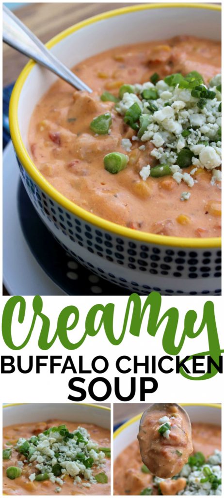 Creamy Buffalo Chicken Soup pinterest image