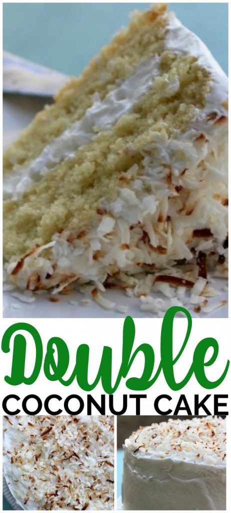 Double Coconut Cake pinterest image