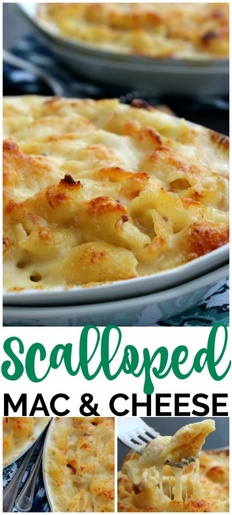Scalloped Mac & Cheese pinterest image