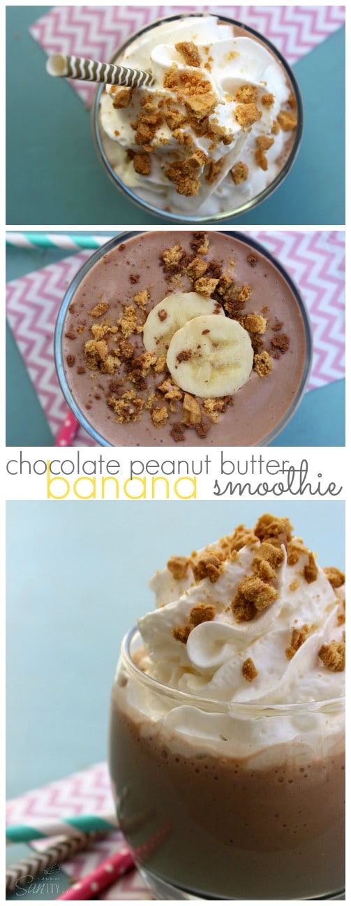 Chocolate Peanut Butter Banana Smoothie