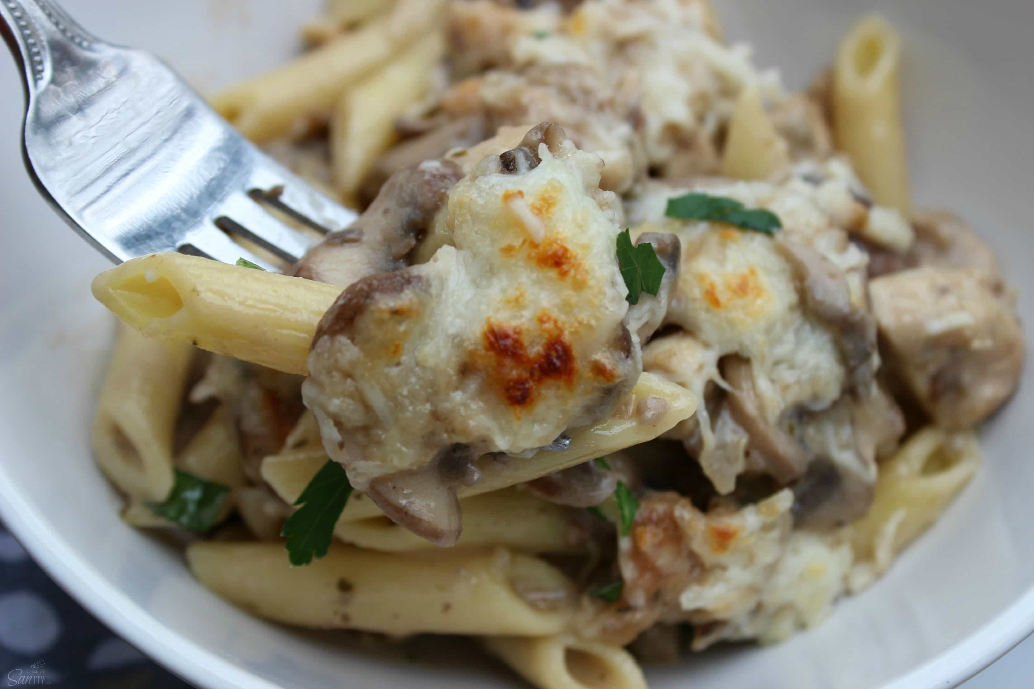 Savor this Chicken Marsala Stroganoff dish made with chicken, mushrooms, and Marsala wine with the classic creamy sauce that a stroganoff typically has.